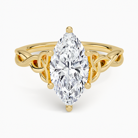 18K Yellow Gold Celtic Love Knot Ring
