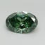 1.54 Ct. Fancy Vivid Green Oval Lab Grown Diamond