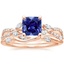 14K Rose Gold Luxe Willow Diamond Ring (1/4 ct. tw.) with Winding Willow Diamond Ring (1/8 ct. tw.)
