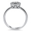 Baroque Floral Cushion Halo Ring, smallside view