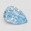 1.07 Ct. Fancy Vivid Blue Pear Lab Grown Diamond