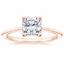 14K Rose Gold Aimee Solitaire Ring, smalltop view