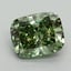 2.06 Ct. Fancy Vivid Green Cushion Lab Grown Diamond