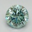 1.23 Ct. Fancy Vivid Green Round Lab Grown Diamond
