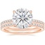 14KR Moissanite Luxe Ballad Perfect Fit Diamond Bridal Set, smalltop view