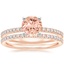 14K Rose Gold Luxe Ballad Diamond Ring (1/4 ct. tw.) with Ballad Diamond Ring (1/6 ct. tw.)