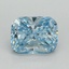 2.01 Ct. Fancy Vivid Blue Cushion Lab Grown Diamond