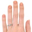 The Carterton Ring, smallzoomed in top view on a hand