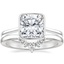 Platinum Petite Luna Bezel Ring with Lunette Diamond Ring