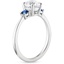 18K White Gold Selene Ring with Sapphire Accents, smallside view