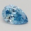 0.50 Ct. Fancy Vivid Blue Pear Lab Grown Diamond