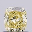0.56 Ct. Fancy Intense Yellow Cushion Lab Grown Diamond