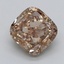 2.87 Ct. Light  Brown Cushion Lab Grown Diamond