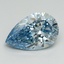 3.06 Ct. Fancy Vivid Blue Pear Lab Grown Diamond
