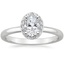 Platinum Fancy Halo Diamond Ring (1/6 ct. tw.), smalltop view
