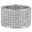 Custom Seven Row Split-Prong Diamond Ring
