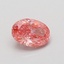 0.57 Ct. Fancy Vivid Pink Oval Lab Grown Diamond