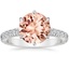 18K White Gold Sienna Three-Quarter Coverage Diamond Ring, smalltop view