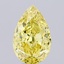 5.76 Ct. Fancy Vivid Yellow Pear Lab Grown Diamond