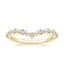 18K Yellow Gold Curved Versailles Diamond Ring, smalltop view
