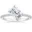 18K White Gold Pisa Diamond Ring, smalltop view