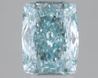 0.32 Ct. Fancy Vivid Yellowish Green Cushion Lab Grown Diamond