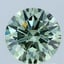 1.51 Ct. Fancy Vivid  Green Round Lab Grown Diamond