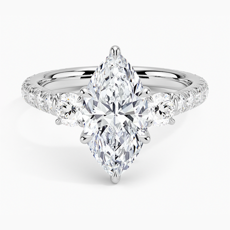 Gramercy Three Stone Diamond Ring - Brilliant Earth
