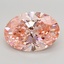 5.00 Ct. Fancy Vivid  Pink Oval Lab Grown Diamond