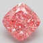 5.46 Ct. Fancy Vivid Pink Cushion Lab Grown Diamond