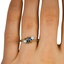 The Taryn Ring, smallzoomed in top view on a hand
