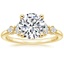 18K Yellow Gold Miroir Diamond Ring, smalltop view