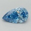 1.09 Ct. Fancy Vivid Blue Pear Lab Grown Diamond