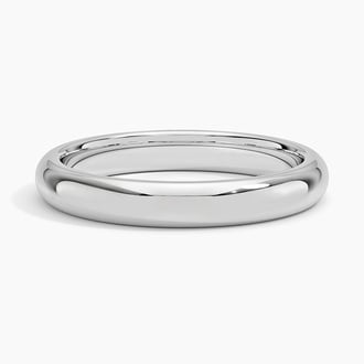 Fairmined Comfort Fit 3mm Wedding Ring in 18K White Gold