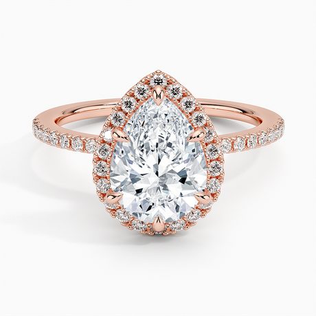 14K Rose Gold Waverly Hidden Halo Diamond Ring