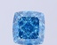 3.03 Ct. Fancy Vivid  Blue Cushion Lab Grown Diamond