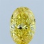 0.84 Ct. Fancy Vivid Yellow Oval Lab Grown Diamond