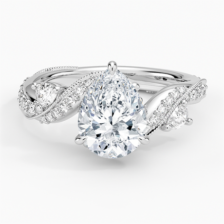 18K White Gold Grand Camellia Diamond Ring