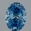 1.00 Ct. Fancy Vivid Blue Oval Lab Grown Diamond