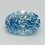 2.18 Ct. Fancy Vivid Blue Oval Lab Grown Diamond
