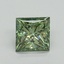 1.71 Ct. Fancy Vivid Green Princess Lab Grown Diamond