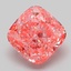 2.04 Ct. Fancy Vivid Pink Cushion Lab Grown Diamond