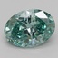 1.59 Ct. Fancy Vivid Green Oval Lab Grown Diamond