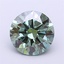 1.51 Ct. Fancy Vivid Green Round Lab Grown Diamond
