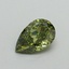 0.51 Ct. Fancy Vivid Green Pear Lab Grown Diamond