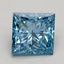 2.10 Ct. Fancy Vivid Blue Princess Lab Grown Diamond