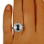 The Europa Ring, smalltop view on a hand