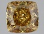 2.27 Ct. Fancy Vivid Brownish Yellow Cushion Lab Grown Diamond