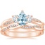 14KR Aquamarine Three Stone Petite Twisted Vine Diamond Bridal Set (1/2 ct. tw.), smalltop view