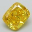 2.13 Ct. Fancy Vivid Yellow Cushion Lab Grown Diamond